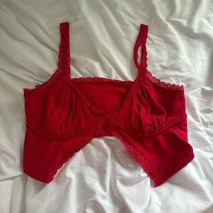 Bold Red Crop Top